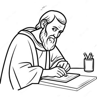 Apostel Paulus Briefe Schreiben Ausmalbild 121092-55881