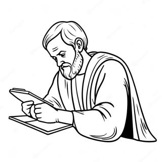 Apostel Paulus Briefe Schreiben Ausmalbild 121092-55882