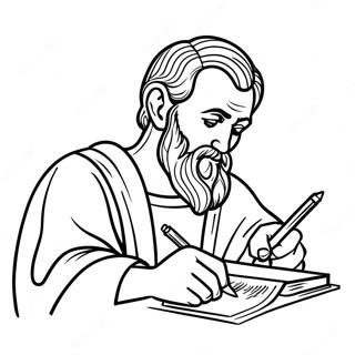 Apostel Paulus Briefe Schreiben Ausmalbild 121092-55883