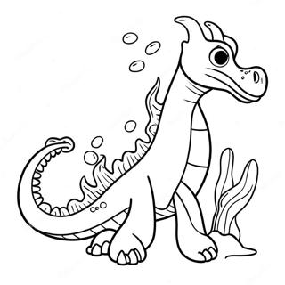 Verspielter Meerdrache Ausmalbild 121505-56183