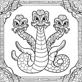Dreikopfige Hydra Ausmalbild 121580-56239