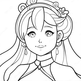 Magische Anime Prinzessin Ausmalbild 121632-56280