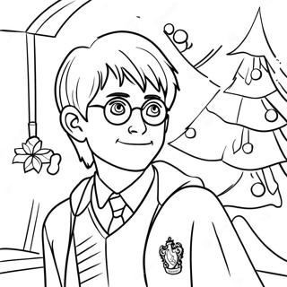 Harry Potter Weihnachts Ausmalbild 122142-56674