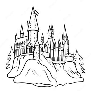 Hogwarts Schloss Weihnachts Ausmalbild 122143-56677