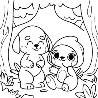 Pomni Und Jax In Einem Magischen Wald Ausmalbild 122274-56843