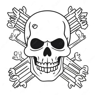 Cartoon Schadel Design Ausmalbild 122300-56863