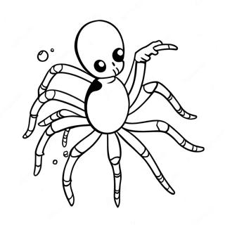 Cooler Spider Punk In Aktion Ausmalbild 122348-56896