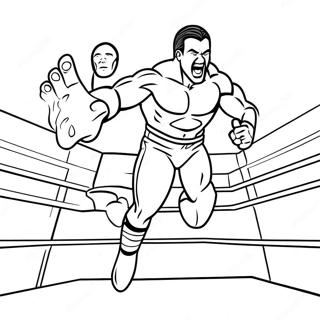 Wwe Wrestler Springt Auf Gegner Ausmalbild 122579 57076
