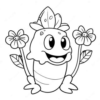 Cartoon Piranha Pflanze Ausmalbild 122634 57125