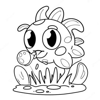 Cartoon Piranha Pflanze Ausmalbild 122634 57126