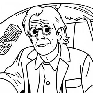 Doc Brown Mit Zeitmaschine Ausmalbild 122684 57157