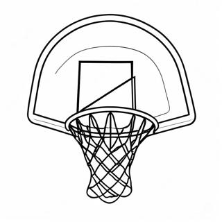 Cartoon Basketballkorb Ausmalbild 122762 57223