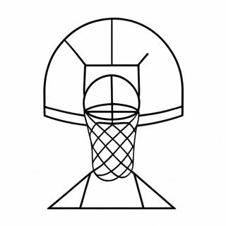 Cartoon Basketballkorb Ausmalbild 122762 57224