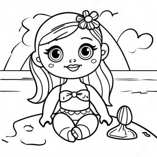 Bibble Barbie Am Strand Ausmalbild 122943-57363