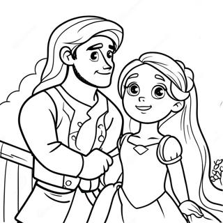 Abenteuerliche Rapunzel Und Flynn Ausmalbild 122993-57393