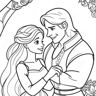 Romantische Rapunzel Und Flynn Ausmalbild Ausmalbilder