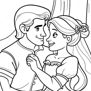 Romantische Rapunzel Und Flynn Ausmalbild Ausmalbilder