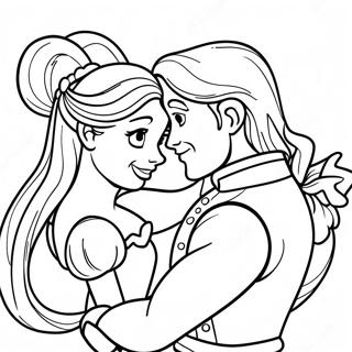 Romantische Rapunzel Und Flynn Ausmalbild Ausmalbilder