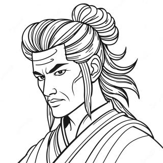 Tengen Uzui Mit Seinem Einzigartigen Haarschnitt Ausmalbild 123071-57465