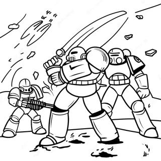 Space Marine Schlachtszene Ausmalbild 123198-57553