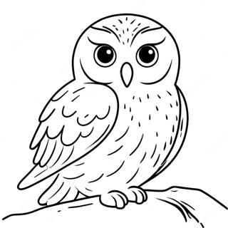 Charmante Schneeeule Ausmalbild 123432 57747