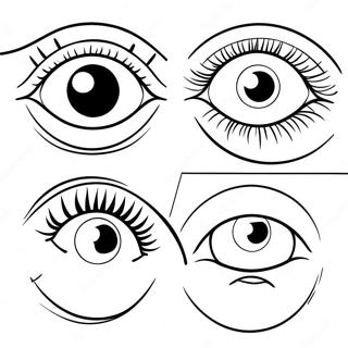 Cartoonhafte Augen Und Mund Ausmalbild 123484 57787