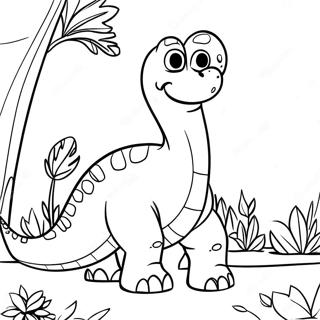 Brontosaurus Frisst Blatter Ausmalbild 123510-57807