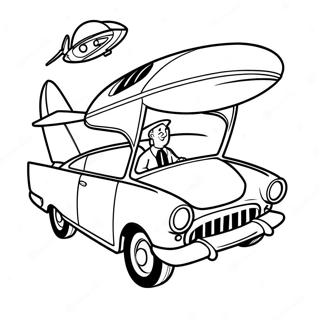 George Jetson Fliegend In Seinem Auto Ausmalbild 123611-57873