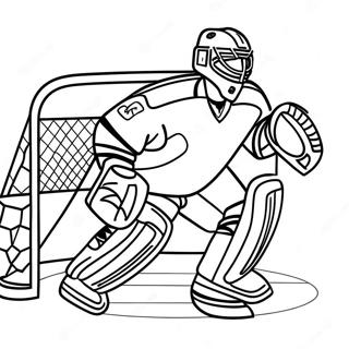 Nhl Torwart Macht Einen Save Ausmalbild 123639-57904