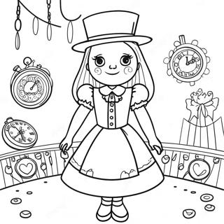 Steampunk Alice Im Wunderland Ausmalbild 123739-57970