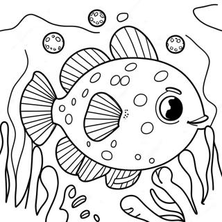 Kugelfisch Im Korallenriff Ausmalbild 124203-58439