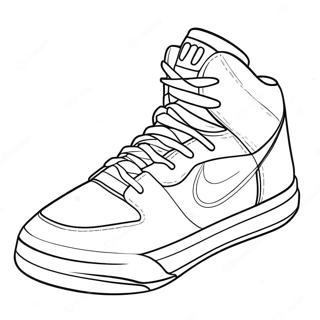 High Top Basketballschuh Ausmalbild 124226-58446