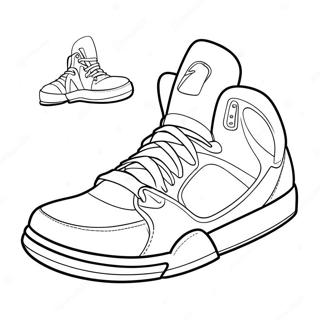 Bunter Basketballschuh Ausmalbild 124228 58453