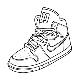 Sneaker Basketballschuh Ausmalbild 124229-58459