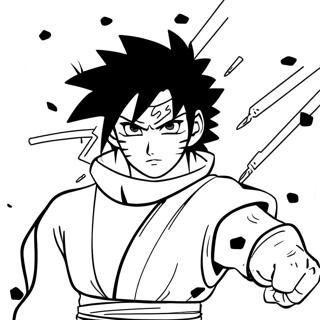 Sasuke Uchiha Im Kampf Ausmalbild 124355-58545