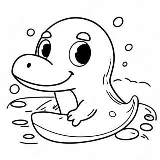 Niedlicher Schnabeltier Schwimmt Ausmalbild 124461-58640