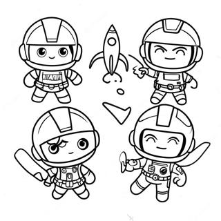 Mini Force Teammitglieder Ausmalbild 124485-58649