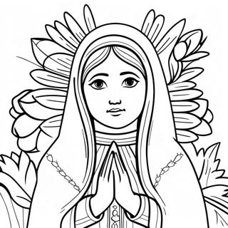 Unsere Liebe Frau Von Guadalupe Mit Blumen Ausmalbild 124511 58669