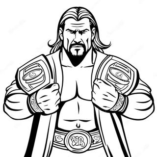 Triple H Halt Zwei Gurtel Ausmalbild 124743 58855