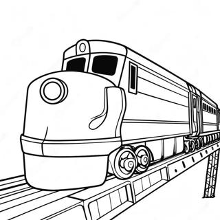 Bunte Achterbahn Zug Ausmalbild 124899-58976