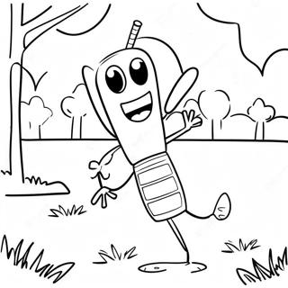 Frohlicher Forky In Einem Sonnigen Park Ausmalbild 125259-59256