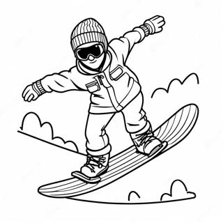 Snowboarden Ausmalbilder