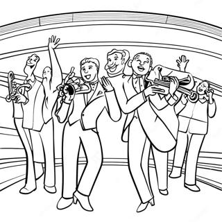 Spannende Musical Theater Szene Ausmalbild 125439-59393