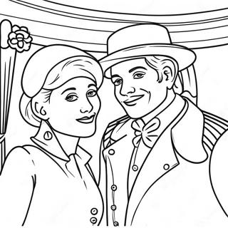 Charmante Theaterdarsteller Ausmalbild 125440-59398