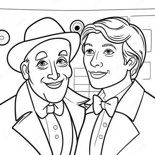 Charmante Theaterdarsteller Ausmalbild 125440-59399