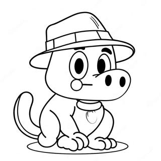 Cappy Mit Buntem Hut Ausmalbild 125566 59491