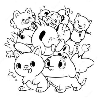 Lustige Cartoon Tiere Der 90er Jahre Ausmalbild 125697 59593