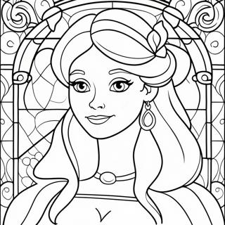 Buntes Disney Prinzessinnen Buntglas Ausmalbild 125823 59688