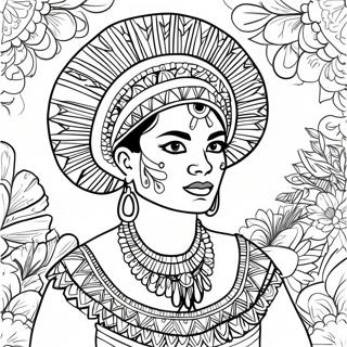 Traditioneller Guatemaltekischer Tanzer Ausmalbild 126290-60049