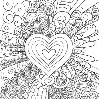 Psychedelisches Liebesmuster Ausmalbild 126418 60151